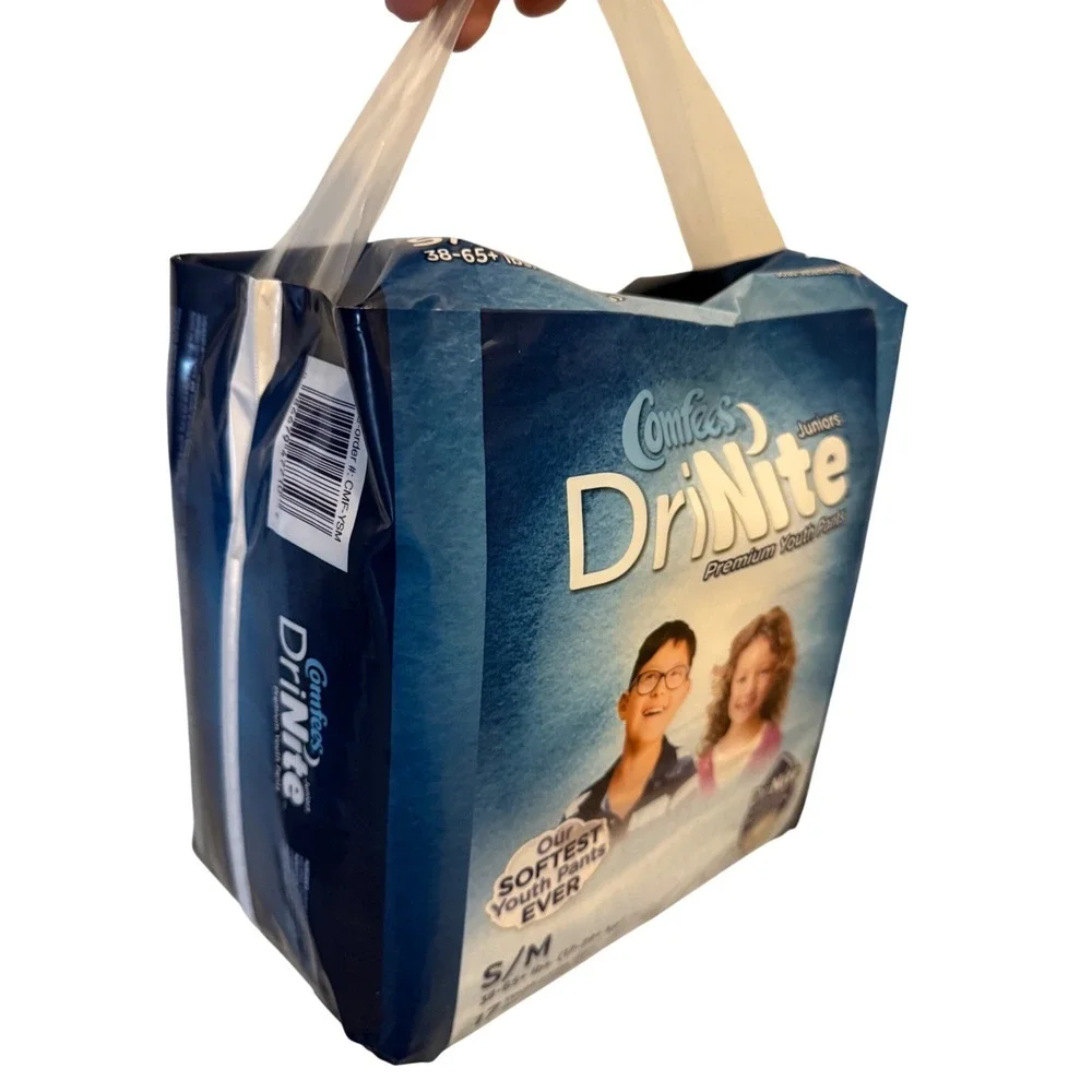 Comfees DriNite Juniors Premium Youth Pants S/M 38-65 lbs 17 Count Overnight